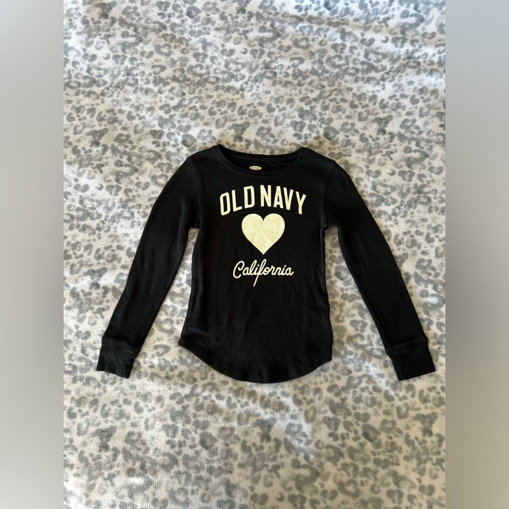 Old Navy Long Sleeve Top, Size M (8), Black